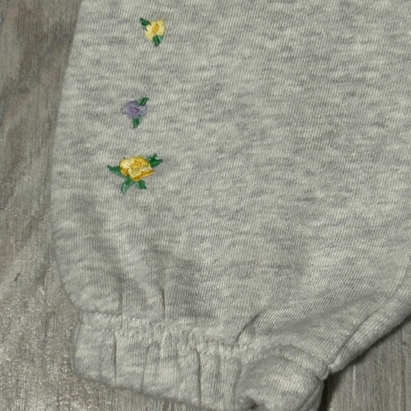 LIKE NEW! Women's PINK Victoria's Secret Gray Floral Jogger Sweatpants - SMALL - Picture 7 of 8